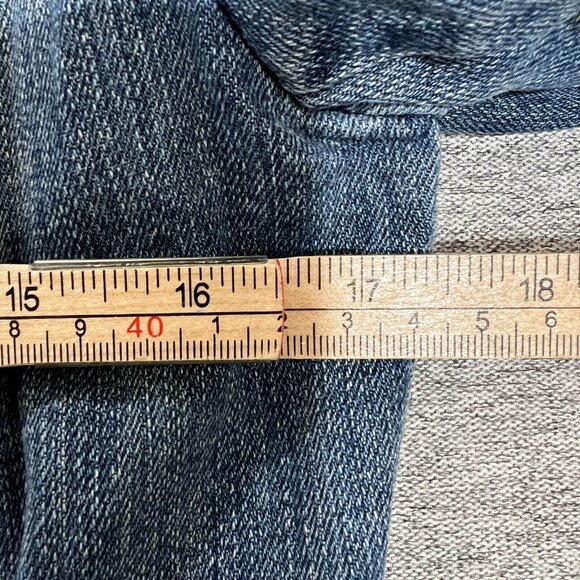 Tommy Hilfiger Jean Jacket Women M Blue Cropped Medium Wash Button Up Denim - Picture 7 of 11